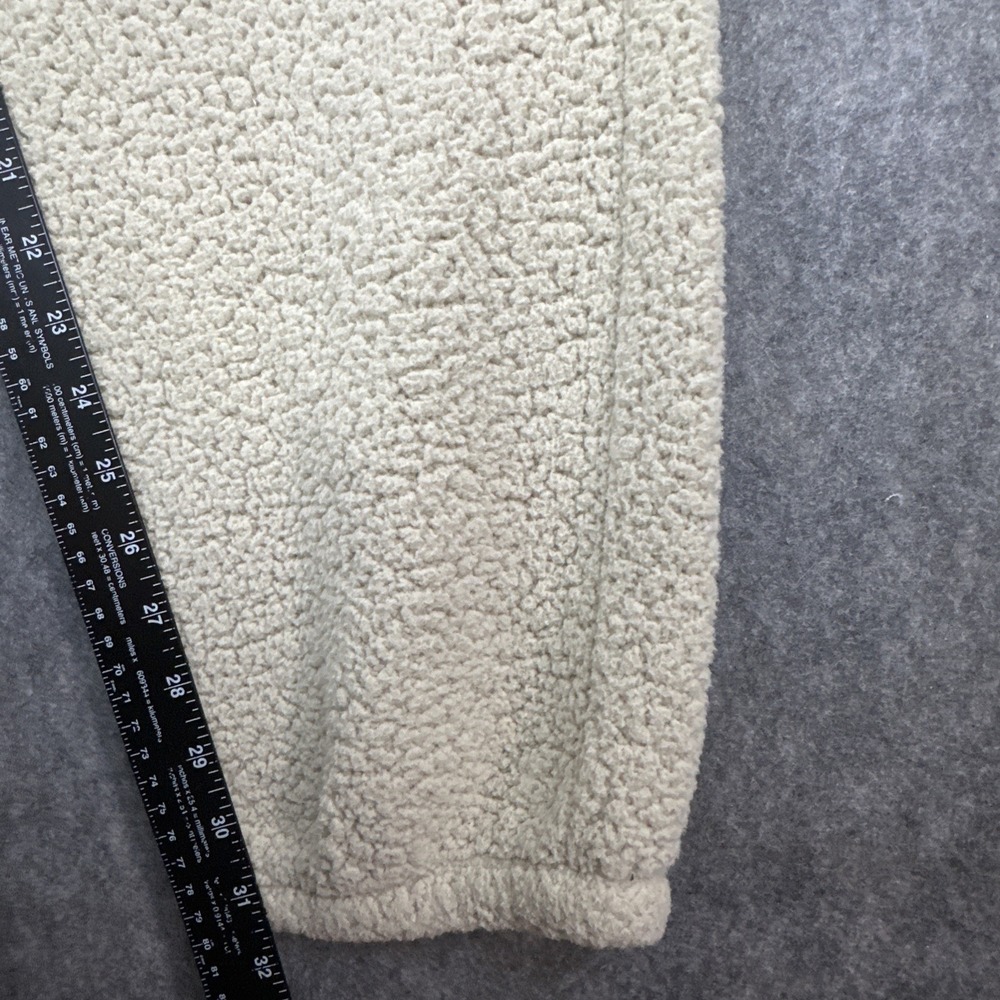 Nike Sweatshirt Pant Set Womens XL Beige Fleece Sherpa Mock Neck DD6487 Cozy - Picture 14 of 16